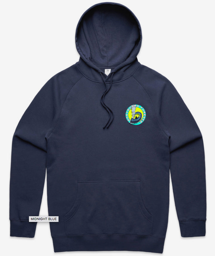 'New Age of the Dawn' Logo Cotton Hoodie in Midnight Blue